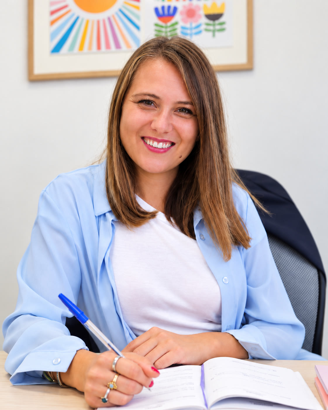 Dott.ssa Manuela Marini nel suo studio